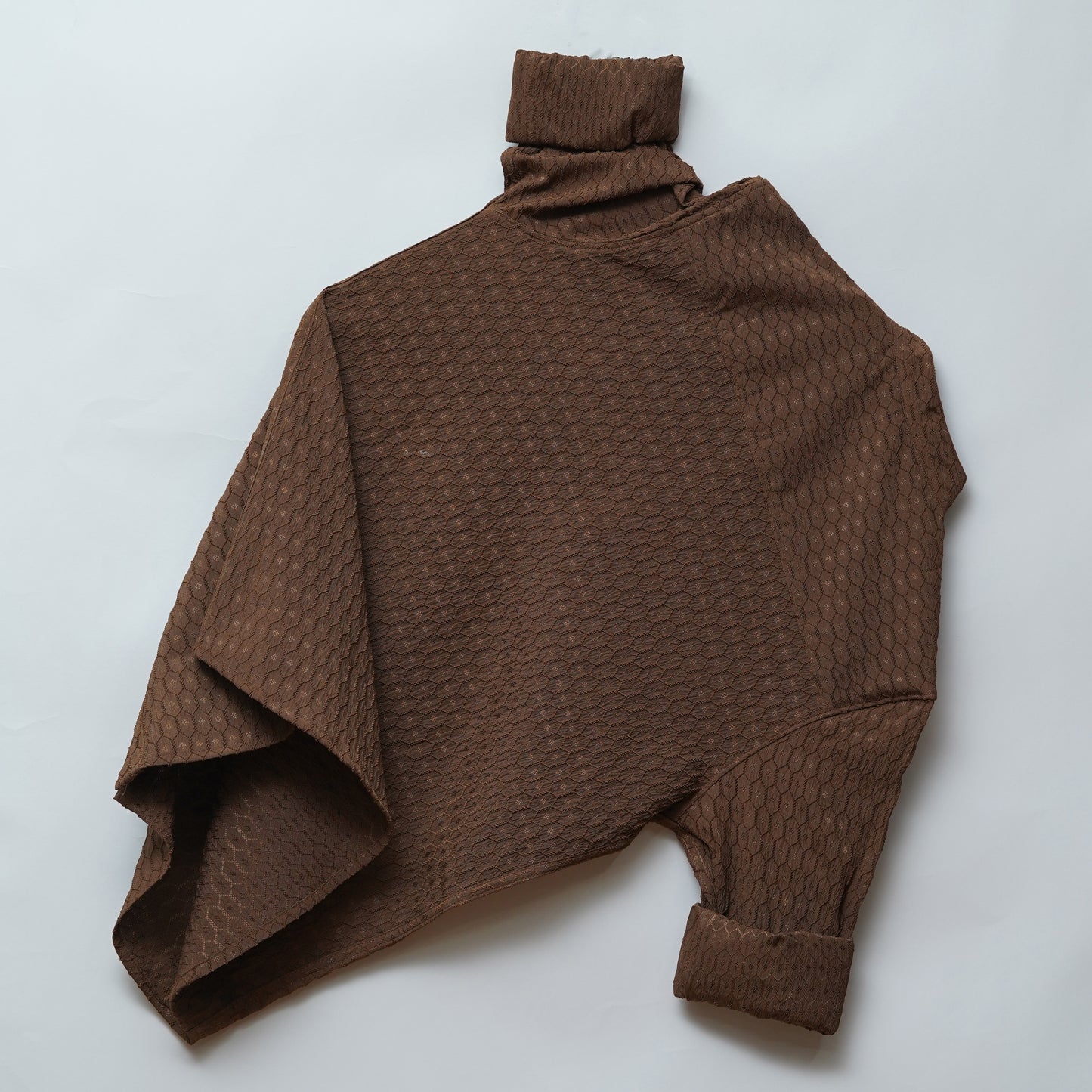 Coffee | Geometric Pattern | Mandarin Collar Shirt