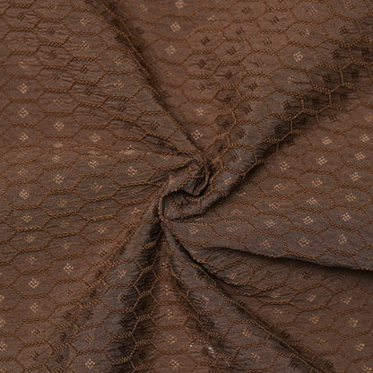 Coffee | Geometric Pattern | Mandarin Collar Shirt