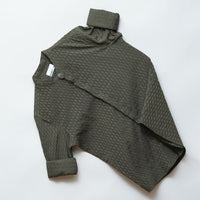 Olive Green | Geometric Pattern | Mandarin Collar Shirt