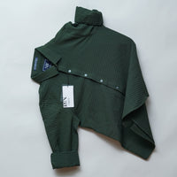 Green| Grid Pattern Shirt | Waffle Knit