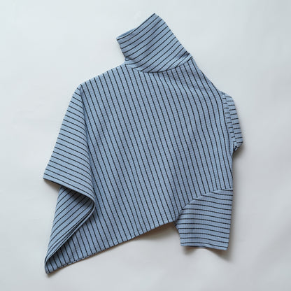 Light Teal | Premium Camelet Checks | Polo Zipper T-Shirt