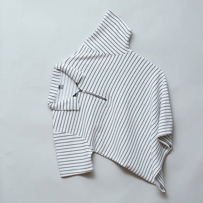 White | Premium Camelet Checks | Polo Zipper T-Shirt