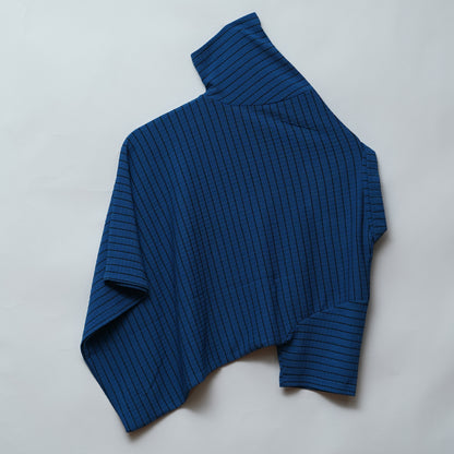 Blue | Premium Camelet Checks | Polo Zipper T-Shirt