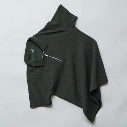 Olivegreen | Premium Camelet Checks | Polo Zipper T-Shirt
