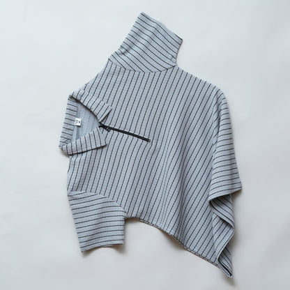 Lightgrey | Premium Camelet Checks | Polo Zipper T-Shirt