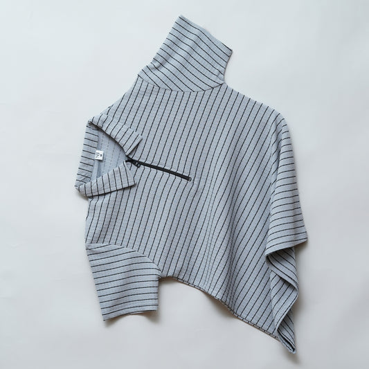 Lightgrey | Premium Camelet Checks | Polo Zipper T-Shirt