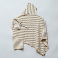 Cream | Premium Camelet Checks | Polo Zipper T-Shirt