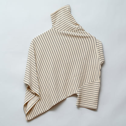 Cream | Premium Camelet Checks | Polo Zipper T-Shirt