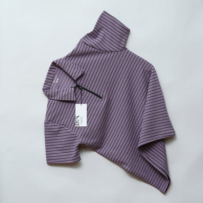 Purple | Premium Camelet Checks | Polo Zipper T-Shirt