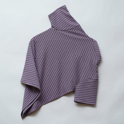 Purple | Premium Camelet Checks | Polo Zipper T-Shirt