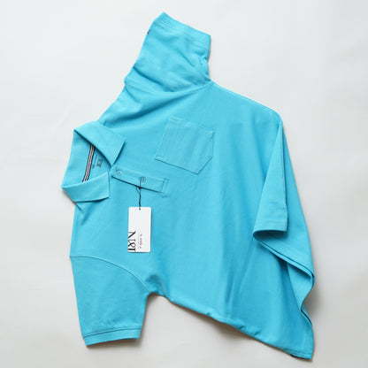 Aqua | Solid Polo T-Shirt | Regular Slim Fit Cotton