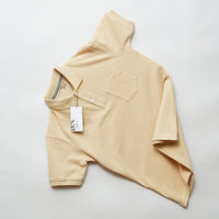 Wheat | Solid Polo T-Shirt | Regular Slim Fit Cotton