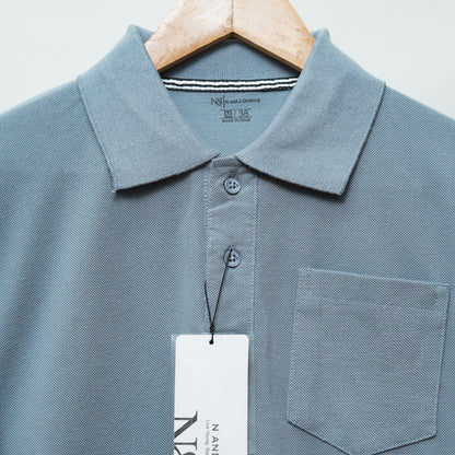 Steelgrey | Solid Polo T-Shirt | Regular Slim Fit Cotton