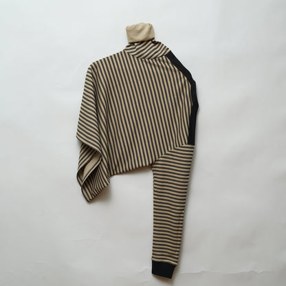 Chiku | Henley Neck Striped T-Shirt | Full Sleeve