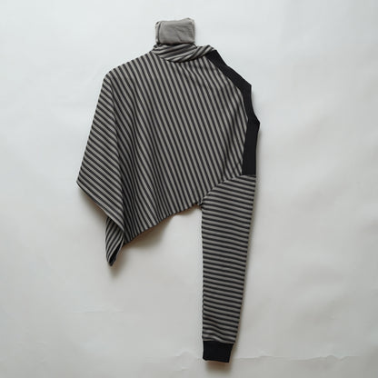 Pista | Henley Neck Striped T-Shirt | Full Sleeve