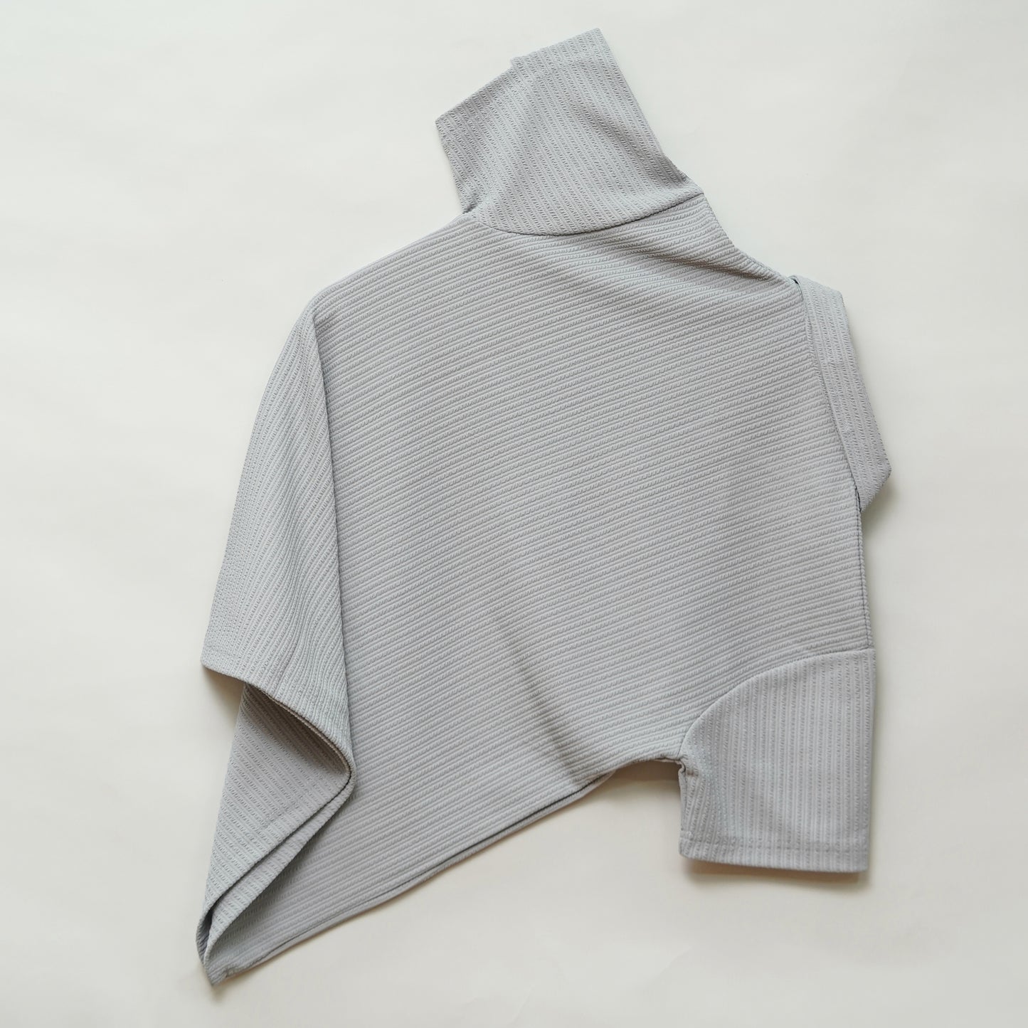 Grey | Pique Textured | Polo Zipper T-Shirt