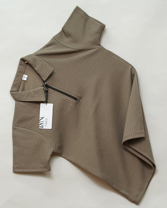 Kiwi | Pique Textured | Polo Zipper T-Shirt