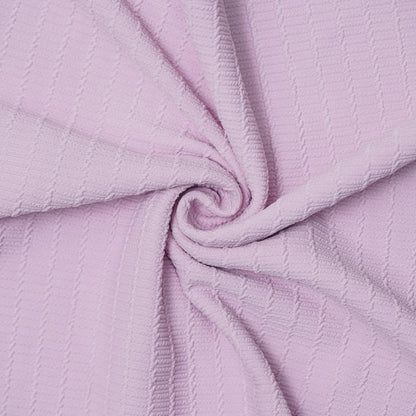 Lavender | Box Waffle Knit | Polo Zipper T-Shirt