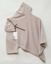 Mint | Pique Square Grid | Polo Zipper T-Shirt