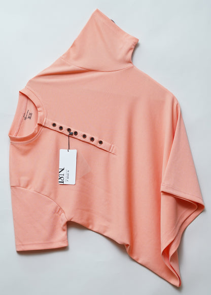 Peach | Premium Henley Neck | Polo T-Shirt