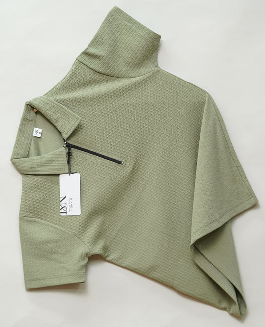 Pista | Pique Textured | Polo Zipper T-Shirt
