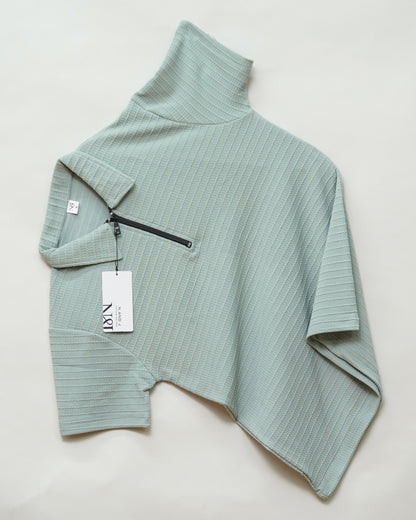 Pista | Box Waffle Knit | Polo Zipper T-Shirt