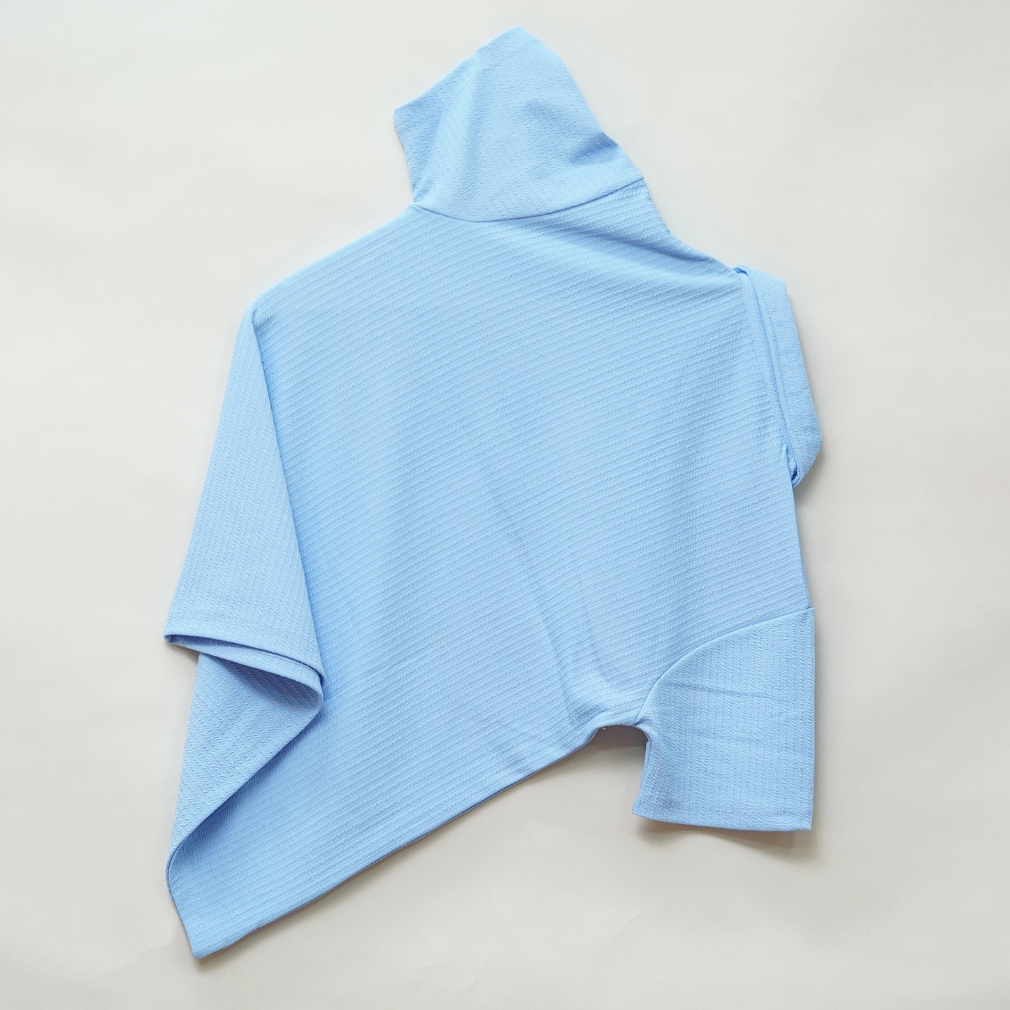 Sky | Pique Textured | Polo Zipper T-Shirt