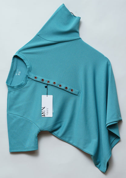 Teal | Premium Henley Neck | Polo T-Shirt