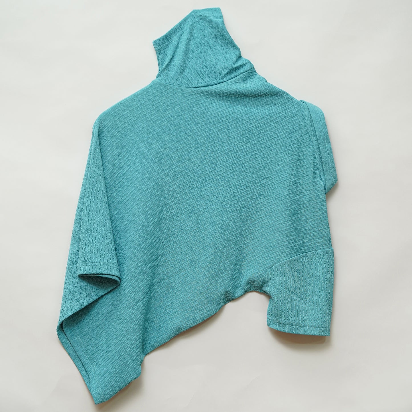 Teal | Pique Textured | Polo Zipper T-Shirt