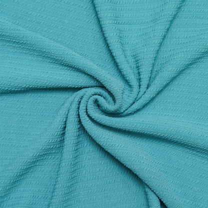Teal | Pique Textured | Polo Zipper T-Shirt