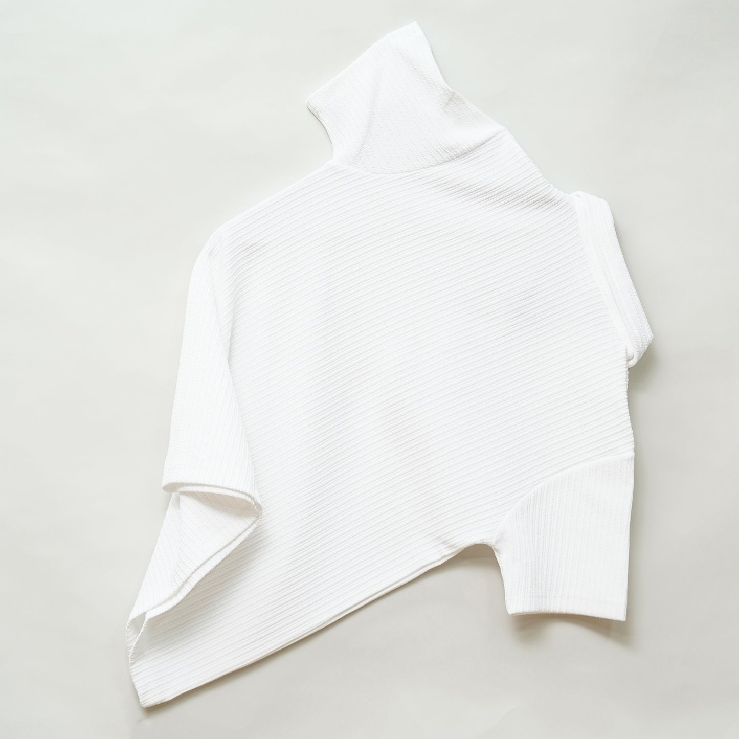 White | Pique Textured | Polo Zipper T-Shirt