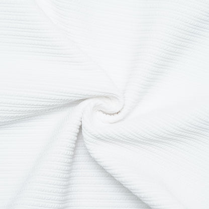 White | Pique Textured | Polo Zipper T-Shirt