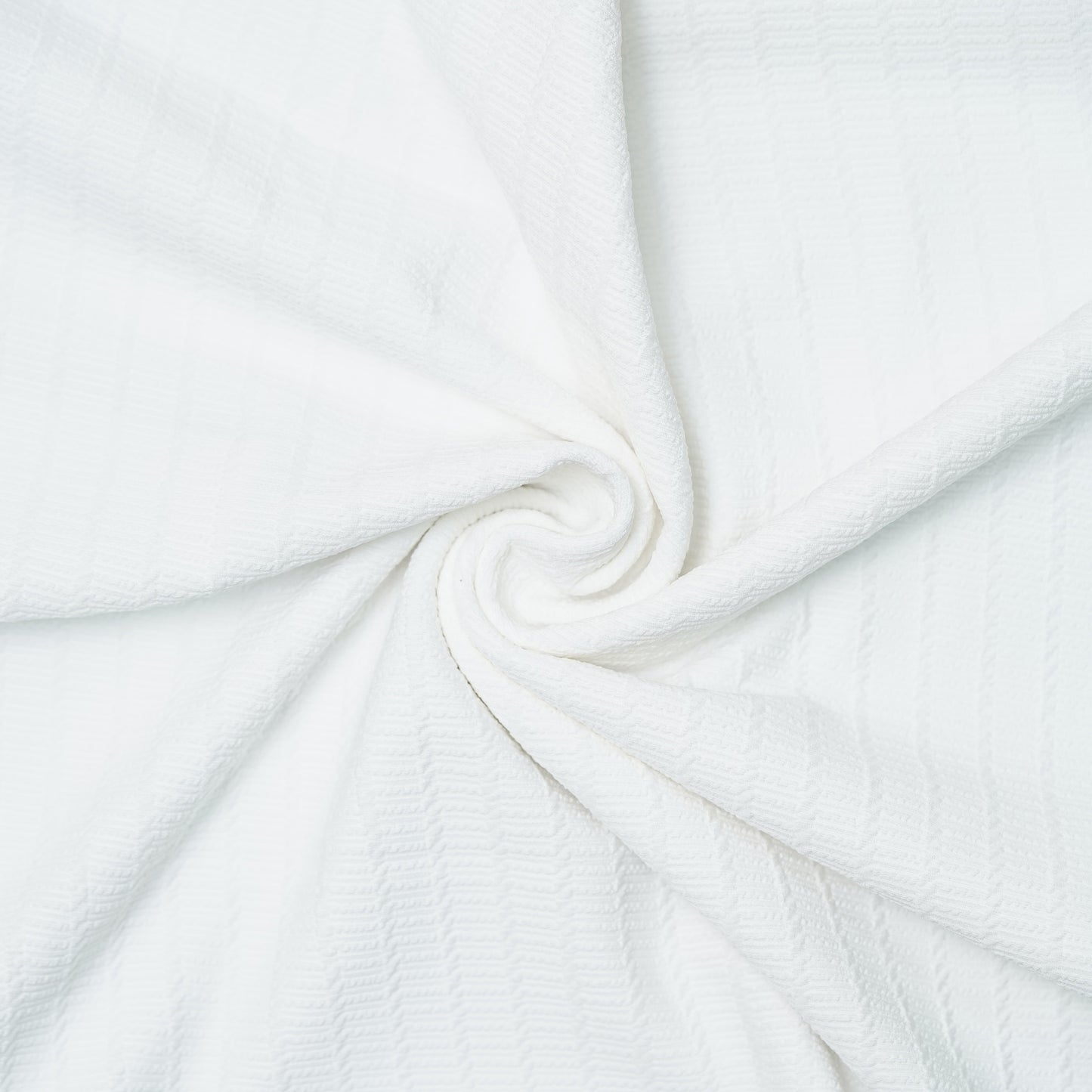White | Box Waffle Knit | Polo Zipper T-Shirt