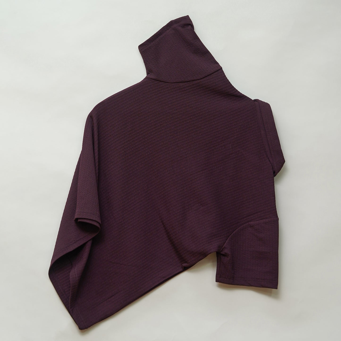 Wine | Pique Textured | Polo Zipper T-Shirt